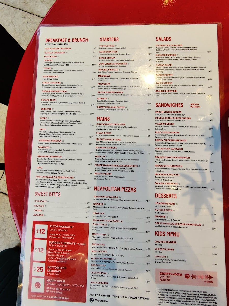 CRAFT Bayside Photo Menu 6