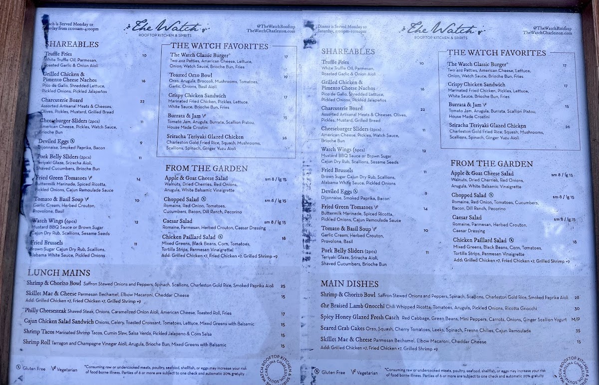 The Watch Rooftop Kitchen and Spirits Photo Menu 4