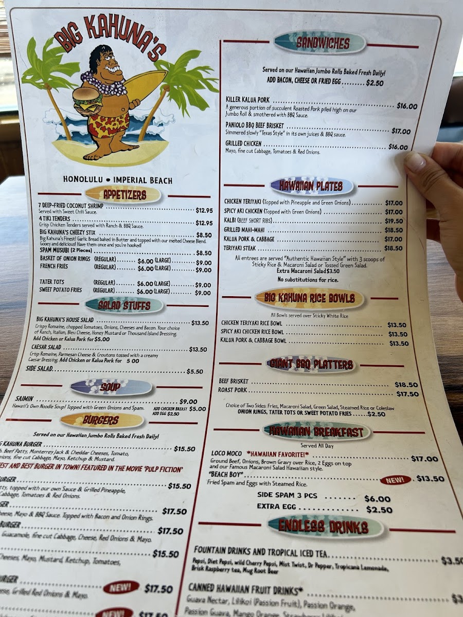 Big Kahuna's Photo Menu 3