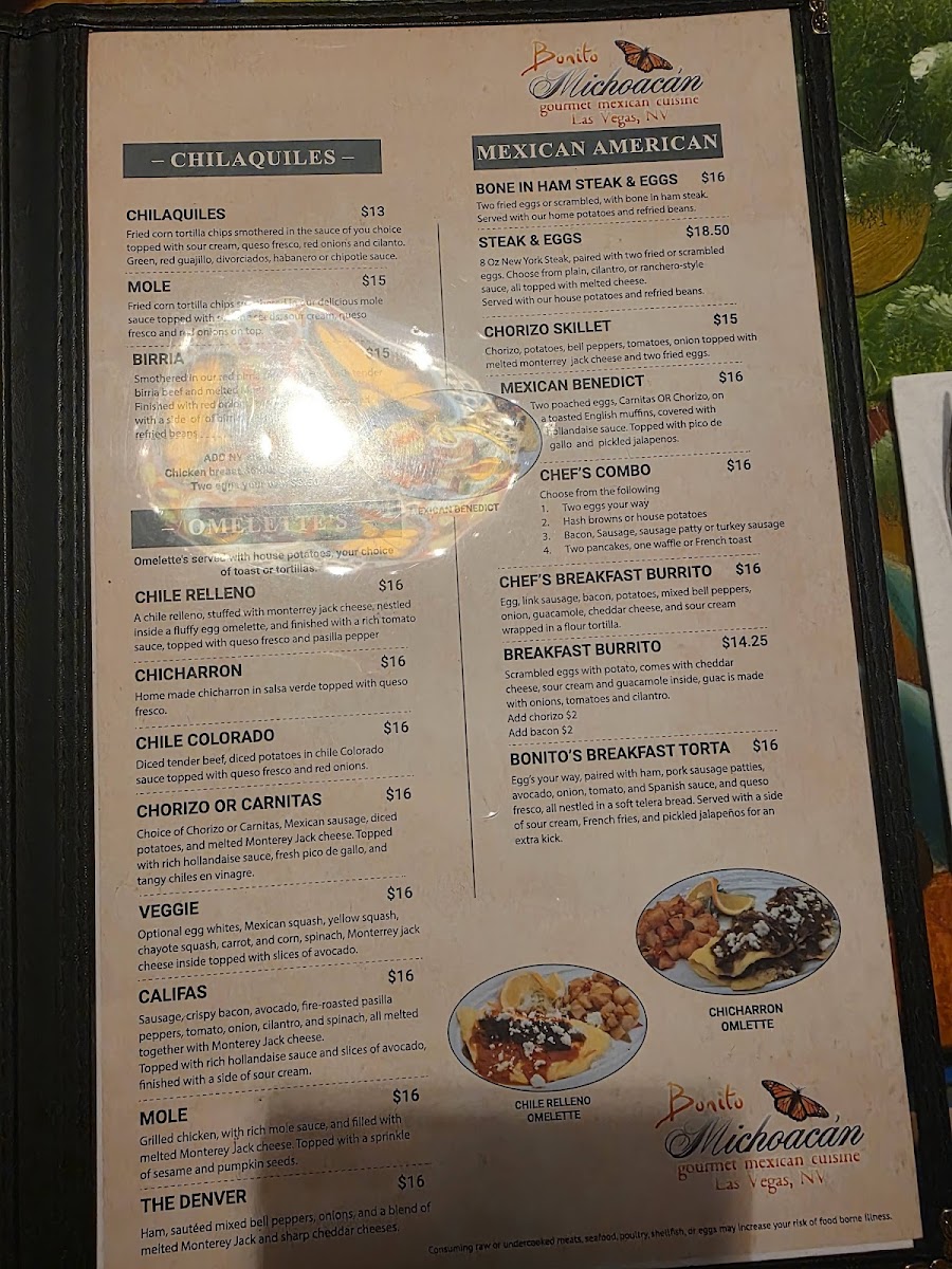 Bonito Michoacan Mexican Restaurant Photo Menu 1