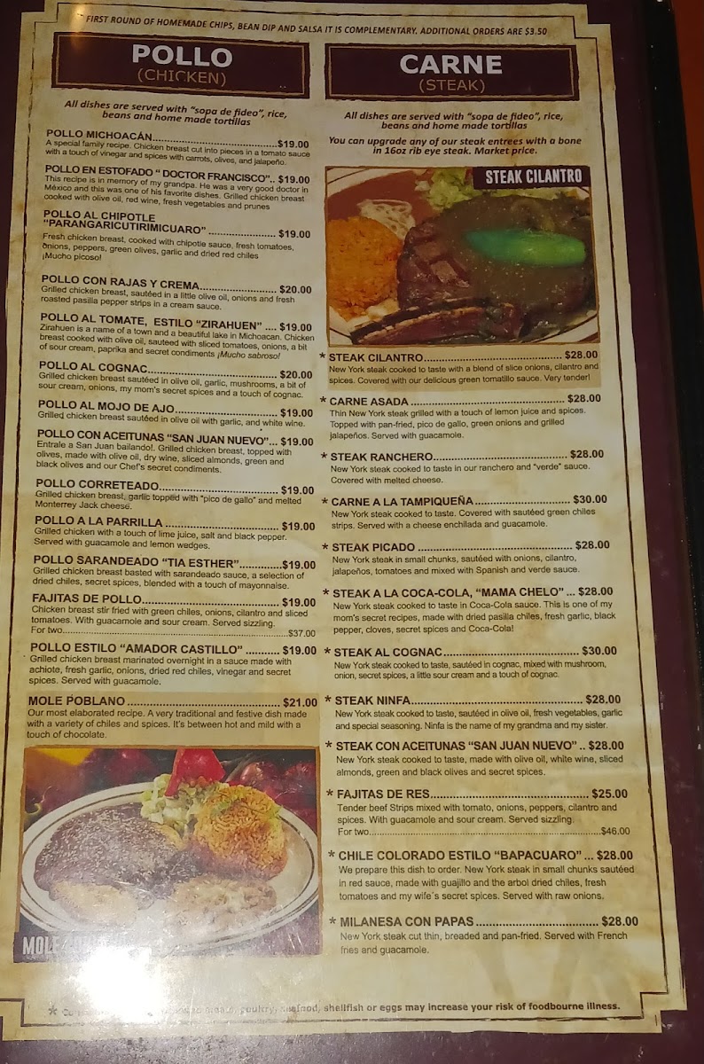 Bonito Michoacan Mexican Restaurant Photo Menu 4