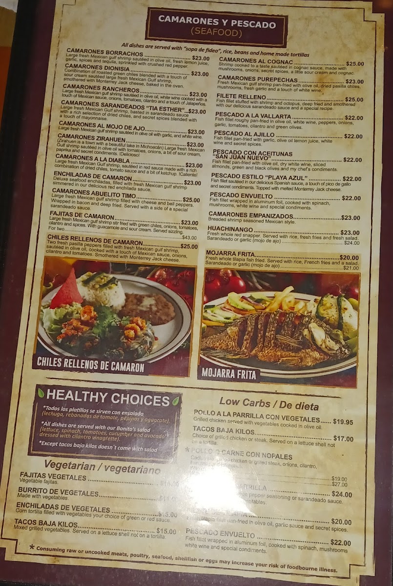 Bonito Michoacan Mexican Restaurant Photo Menu 8