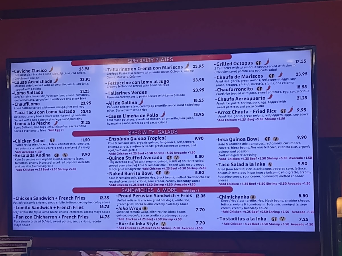 Inka Chicken Photo Menu 3