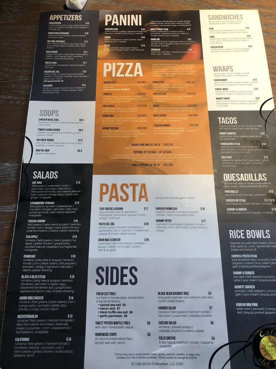 Cafe Del Sol Photo Menu 4
