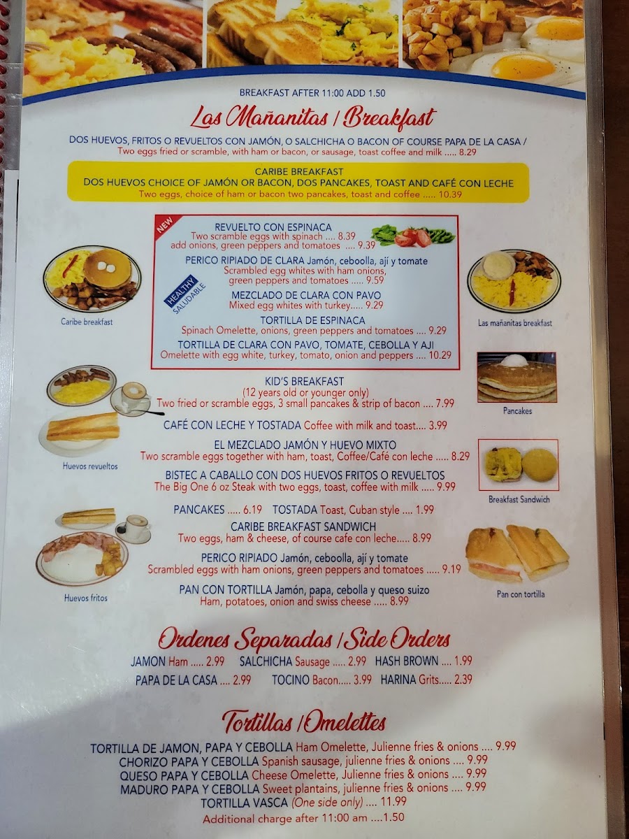 Caribe Restaurant Photo Menu 1