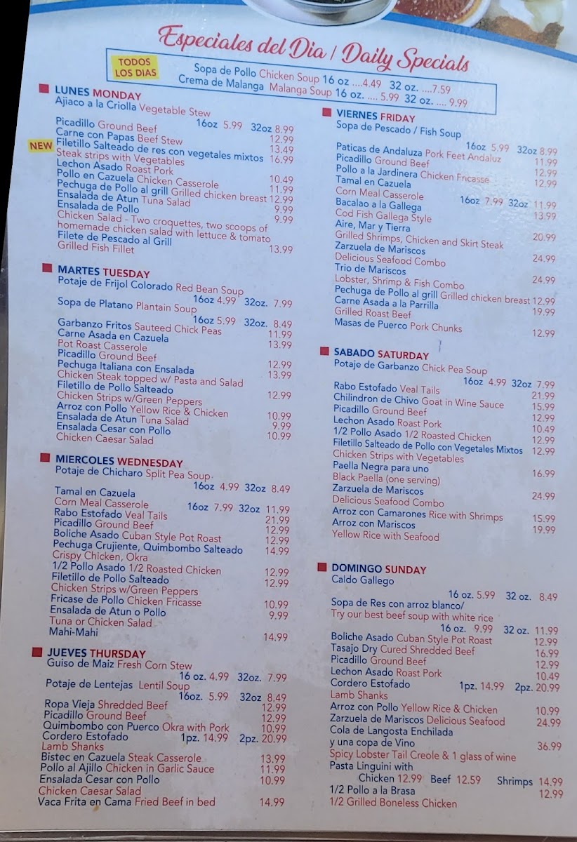 Caribe Restaurant Photo Menu 5