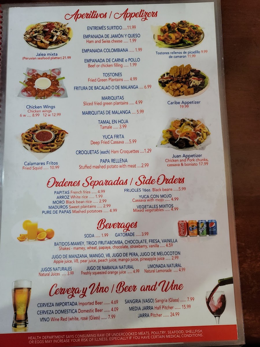 Caribe Restaurant Photo Menu 6
