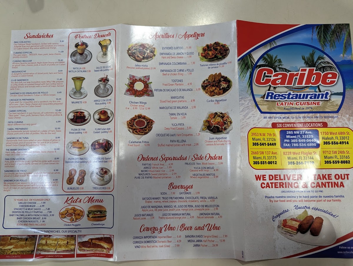 Caribe Restaurant Photo Menu 7