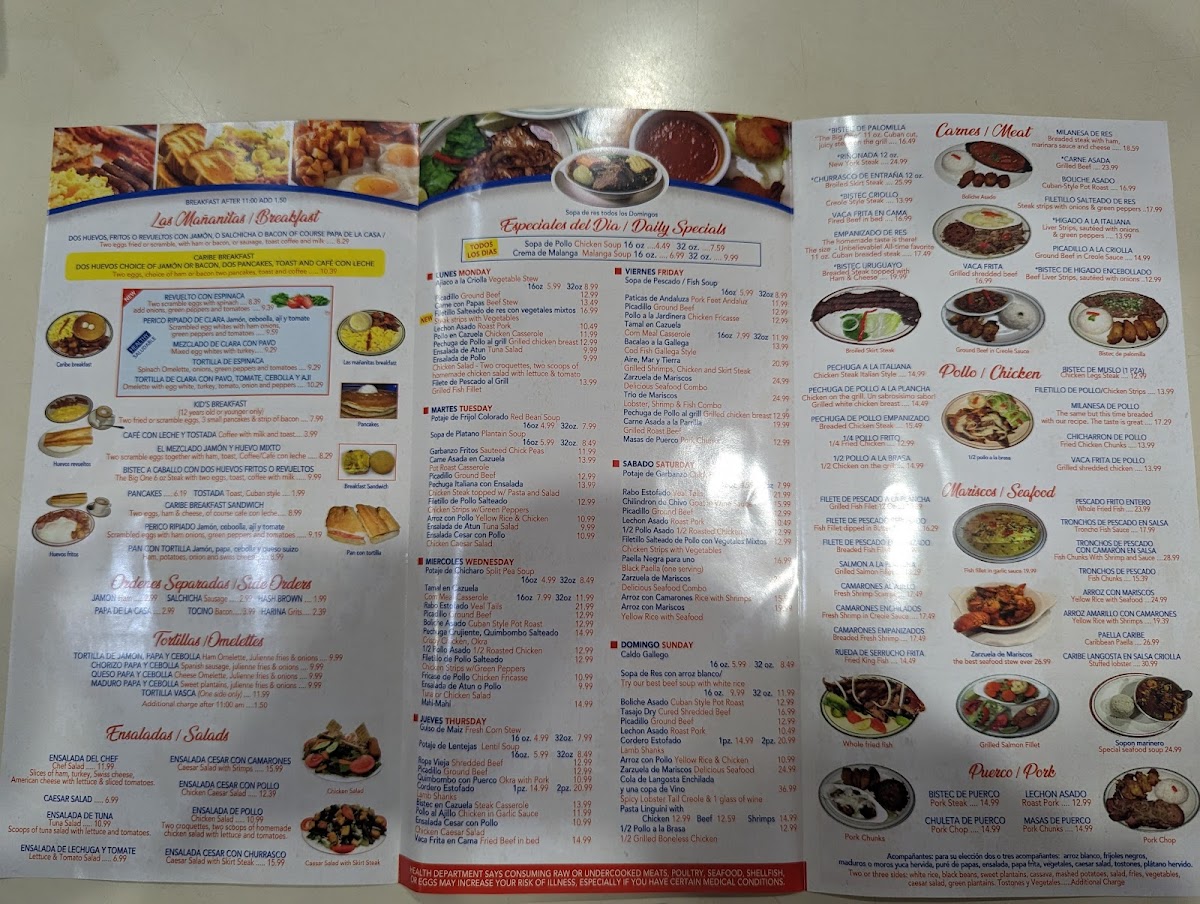 Caribe Restaurant Photo Menu 9