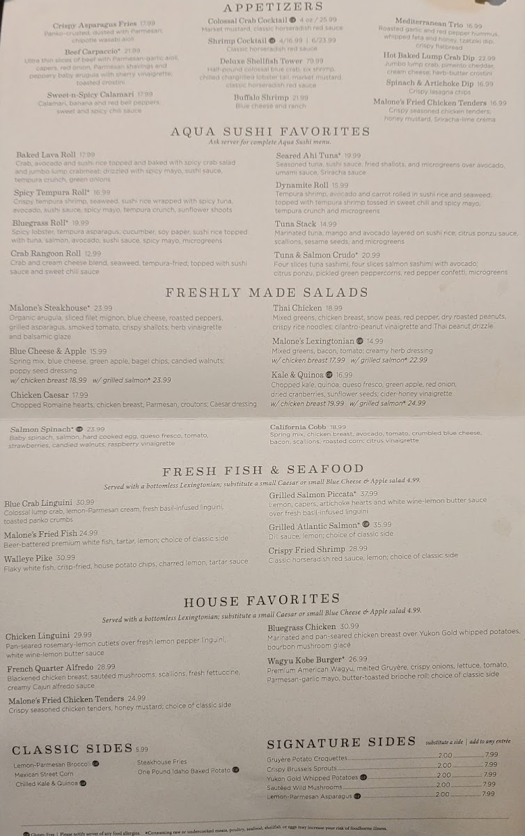Malone's - Louisville Photo Menu 3