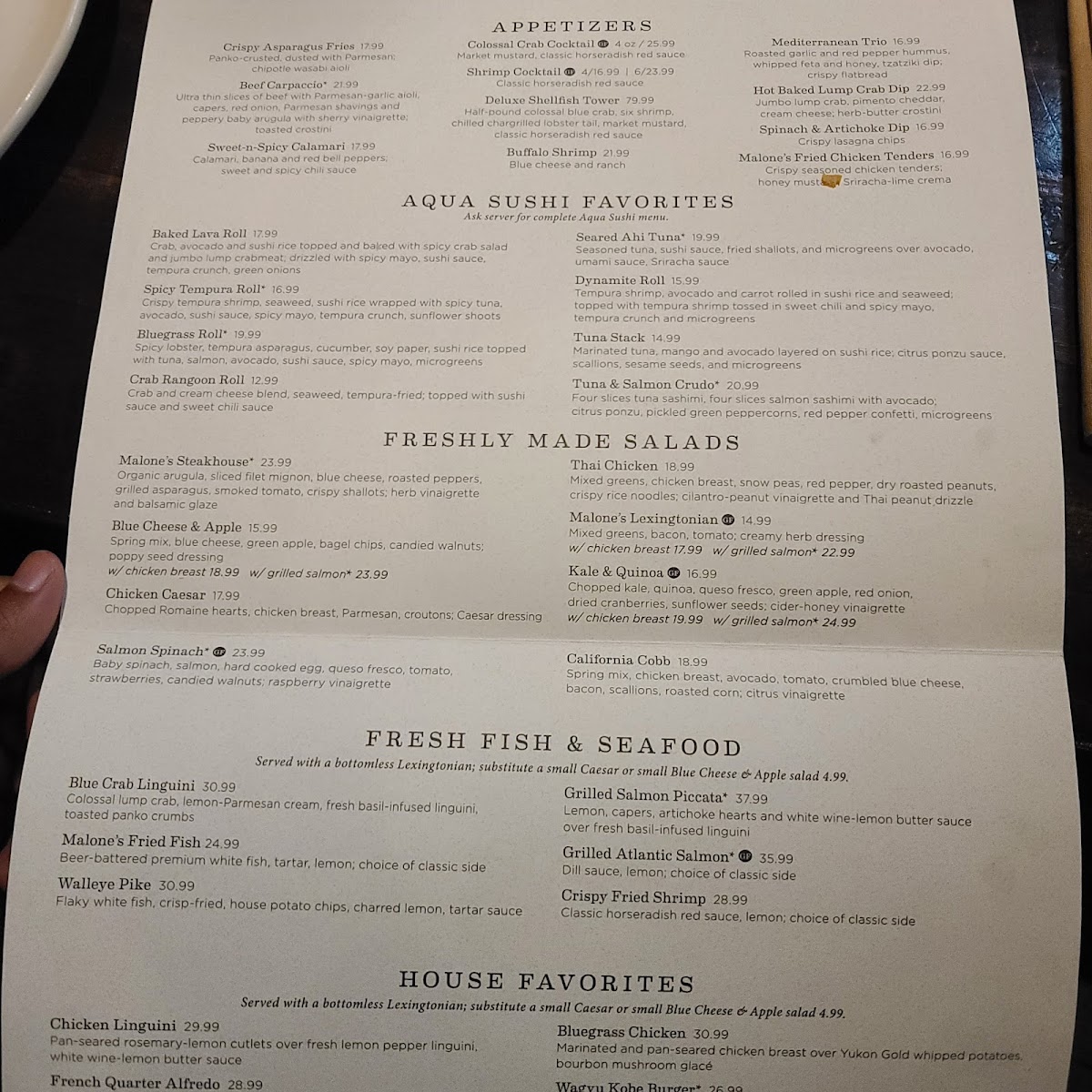 Malone's - Louisville Photo Menu 4