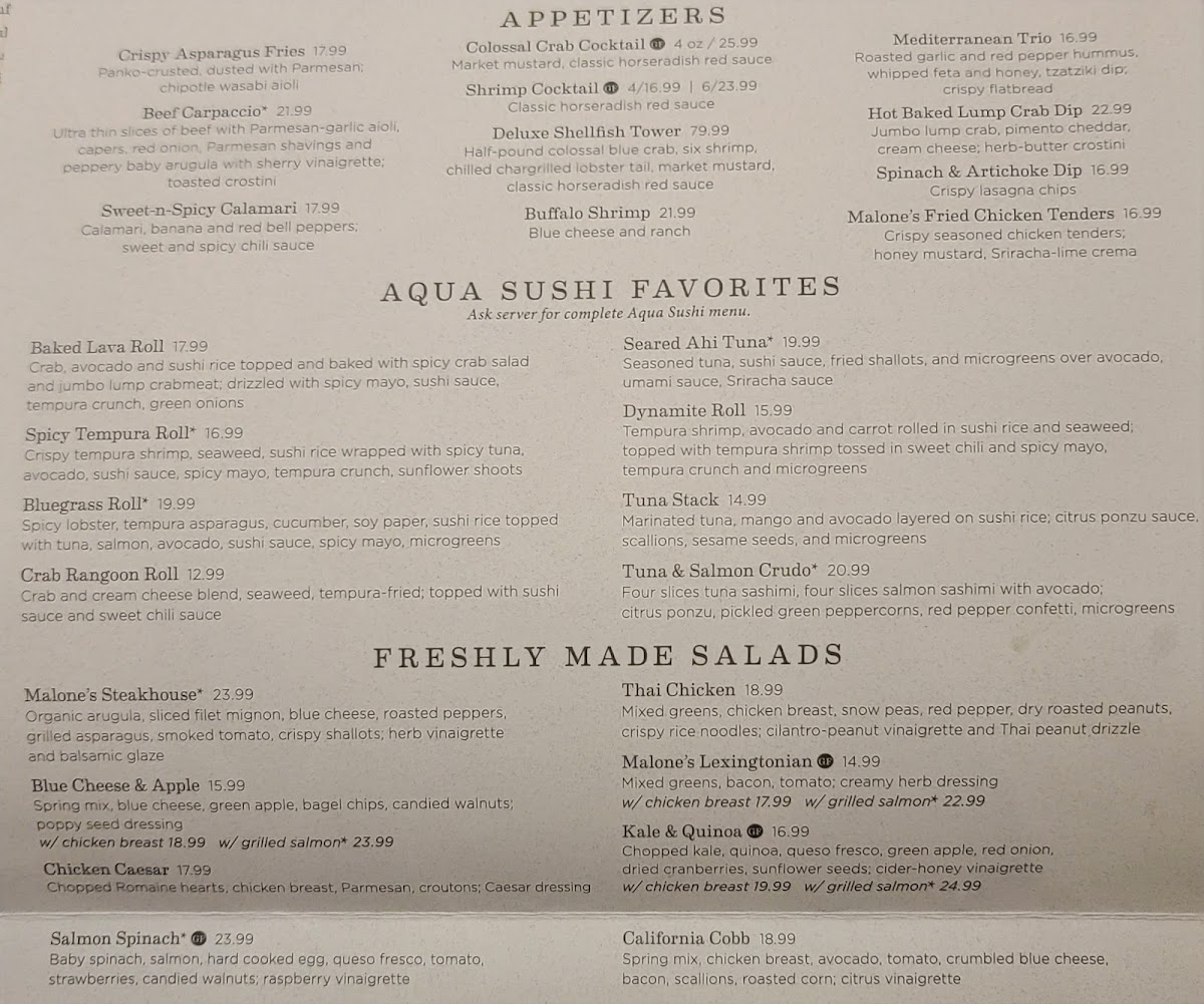 Malone's - Louisville Photo Menu 5