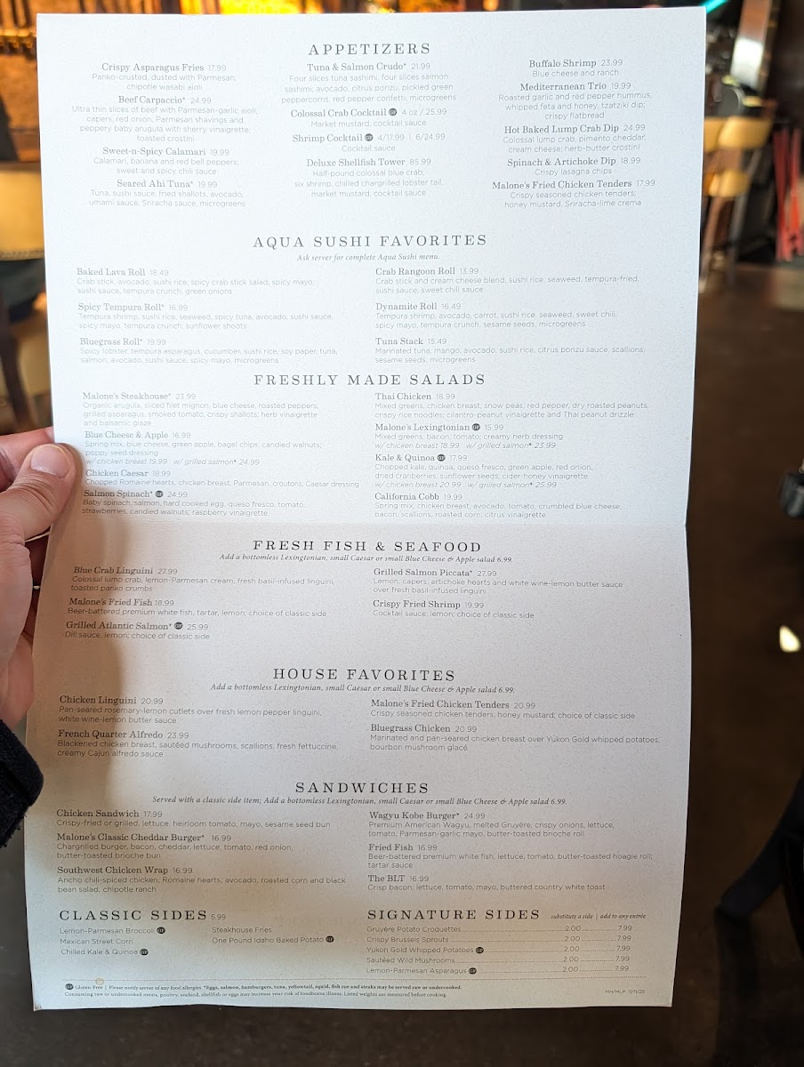 Malone's - Louisville Photo Menu 8