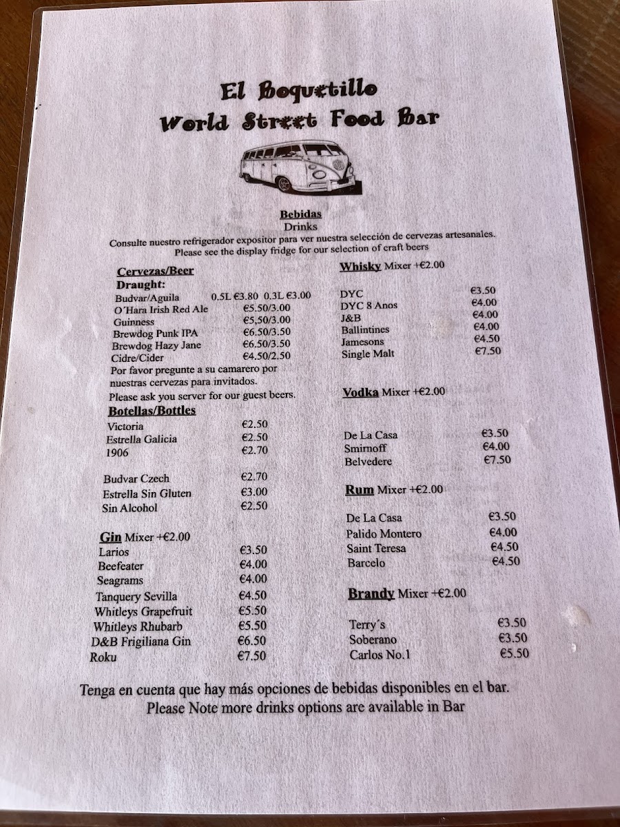 El Boquetillo Street Food and Bakery Photo Menu 3