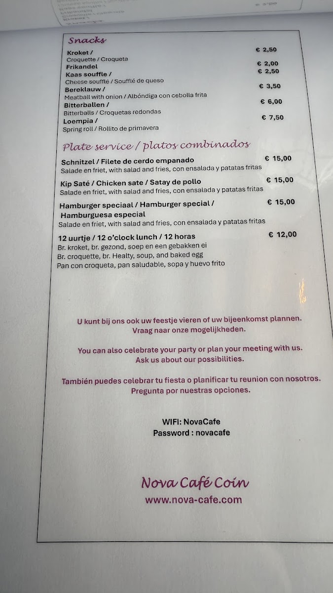Nova café Coin Photo Menu 5