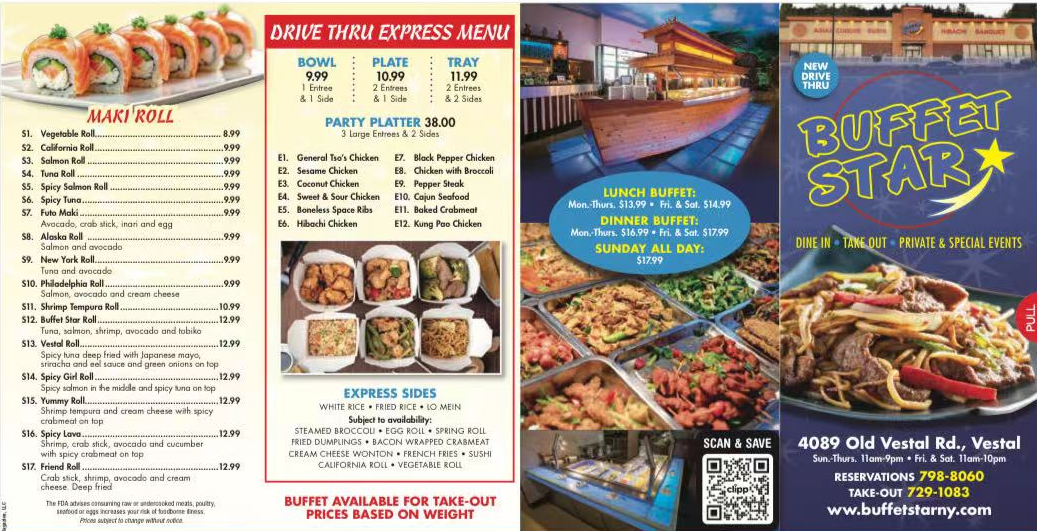 Buffet Star Photo Menu 2