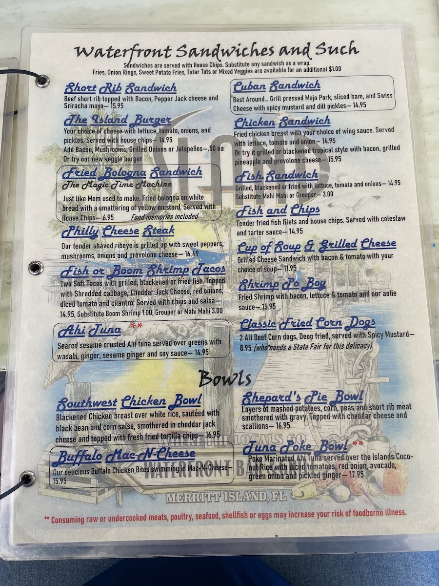 The Island Waterfront Bar and Grill Photo Menu 3