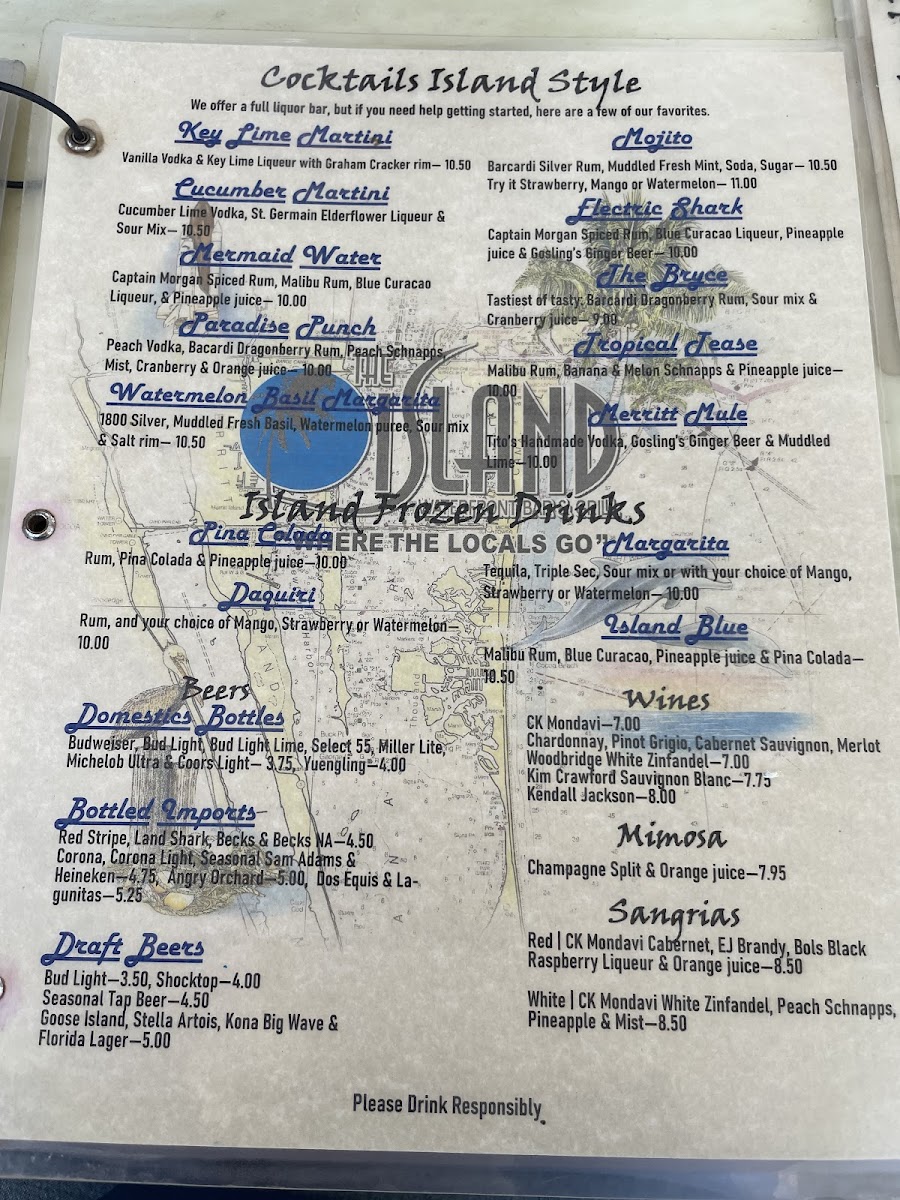 The Island Waterfront Bar and Grill Photo Menu 5