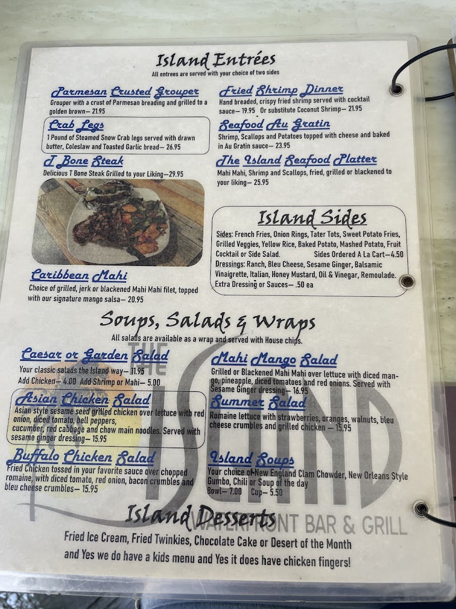 The Island Waterfront Bar and Grill Photo Menu 6