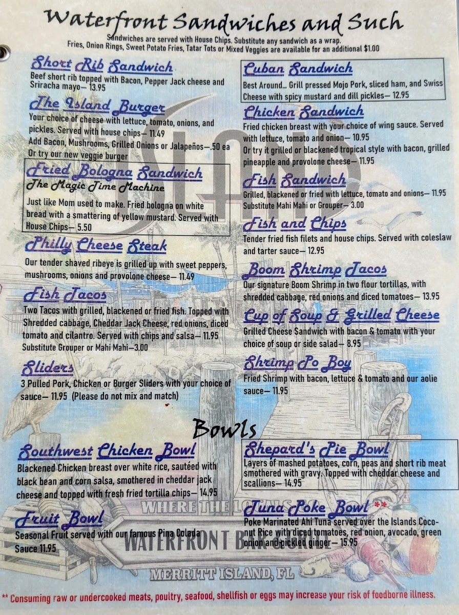 The Island Waterfront Bar and Grill Photo Menu 7
