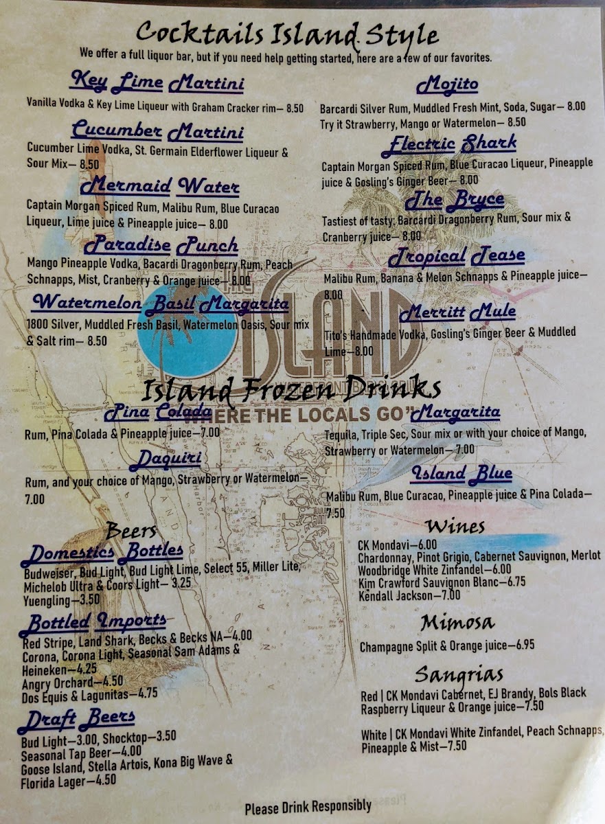 The Island Waterfront Bar and Grill Photo Menu 8
