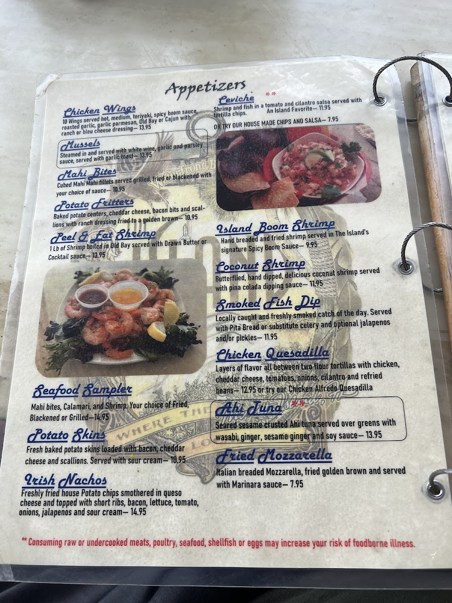 The Island Waterfront Bar and Grill Photo Menu 9