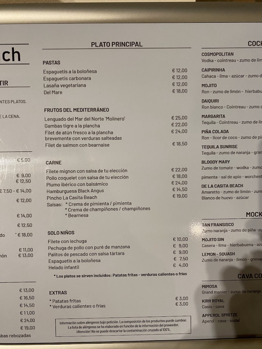 Restaurante La Casita Beach Photo Menu 10