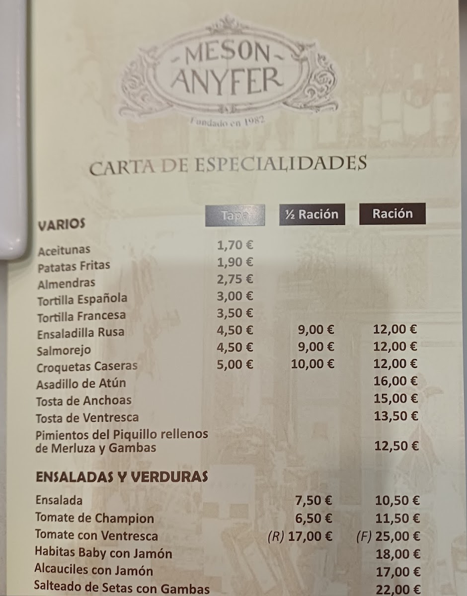 Mesón Anyfer Photo Menu 3