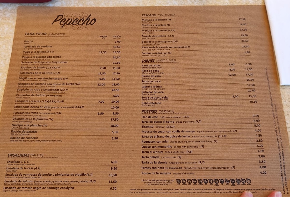 Restaurante Pepecho Photo Menu 1