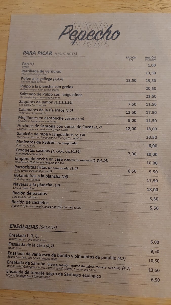 Restaurante Pepecho Photo Menu 4