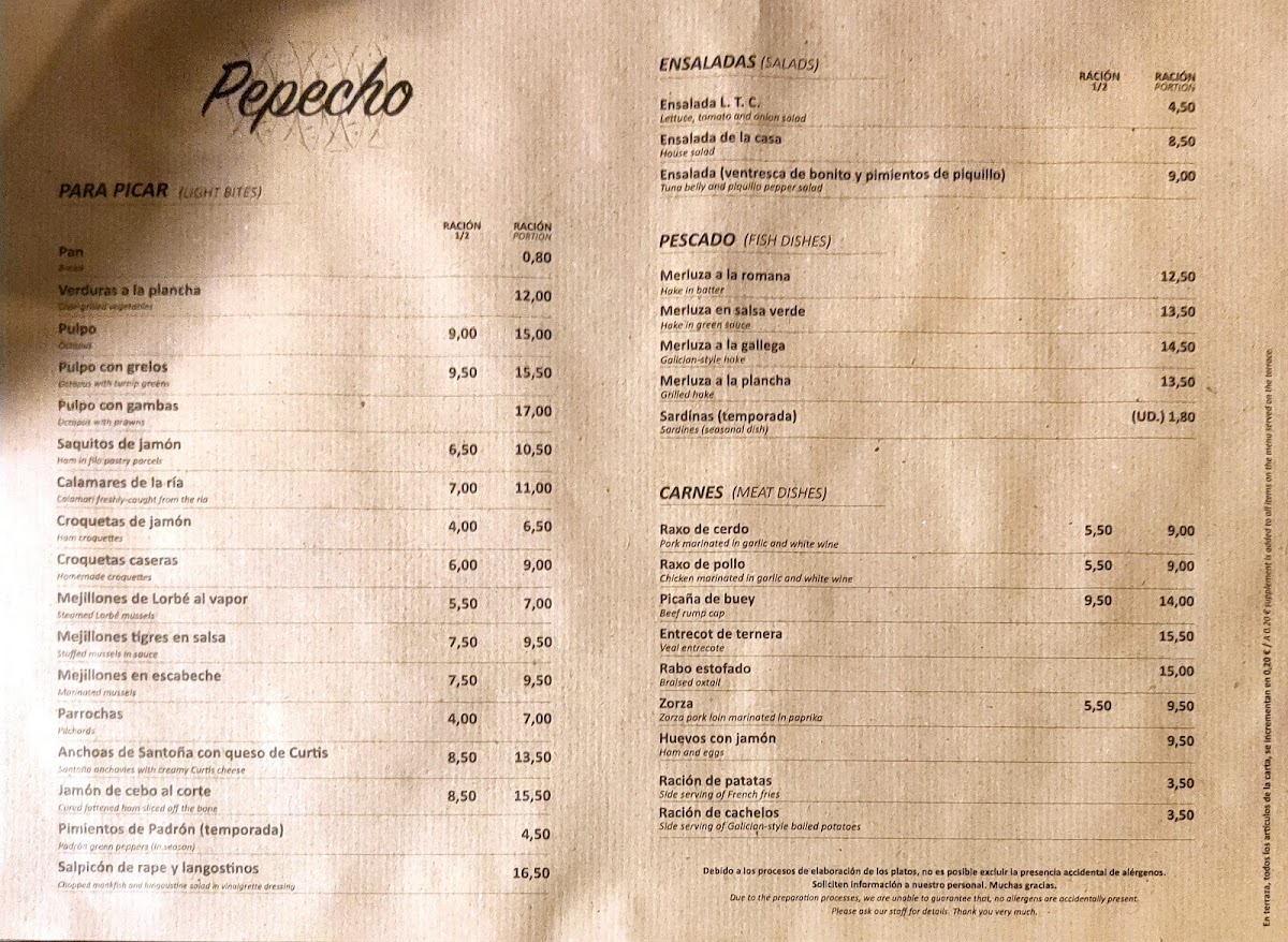 Restaurante Pepecho Photo Menu 9