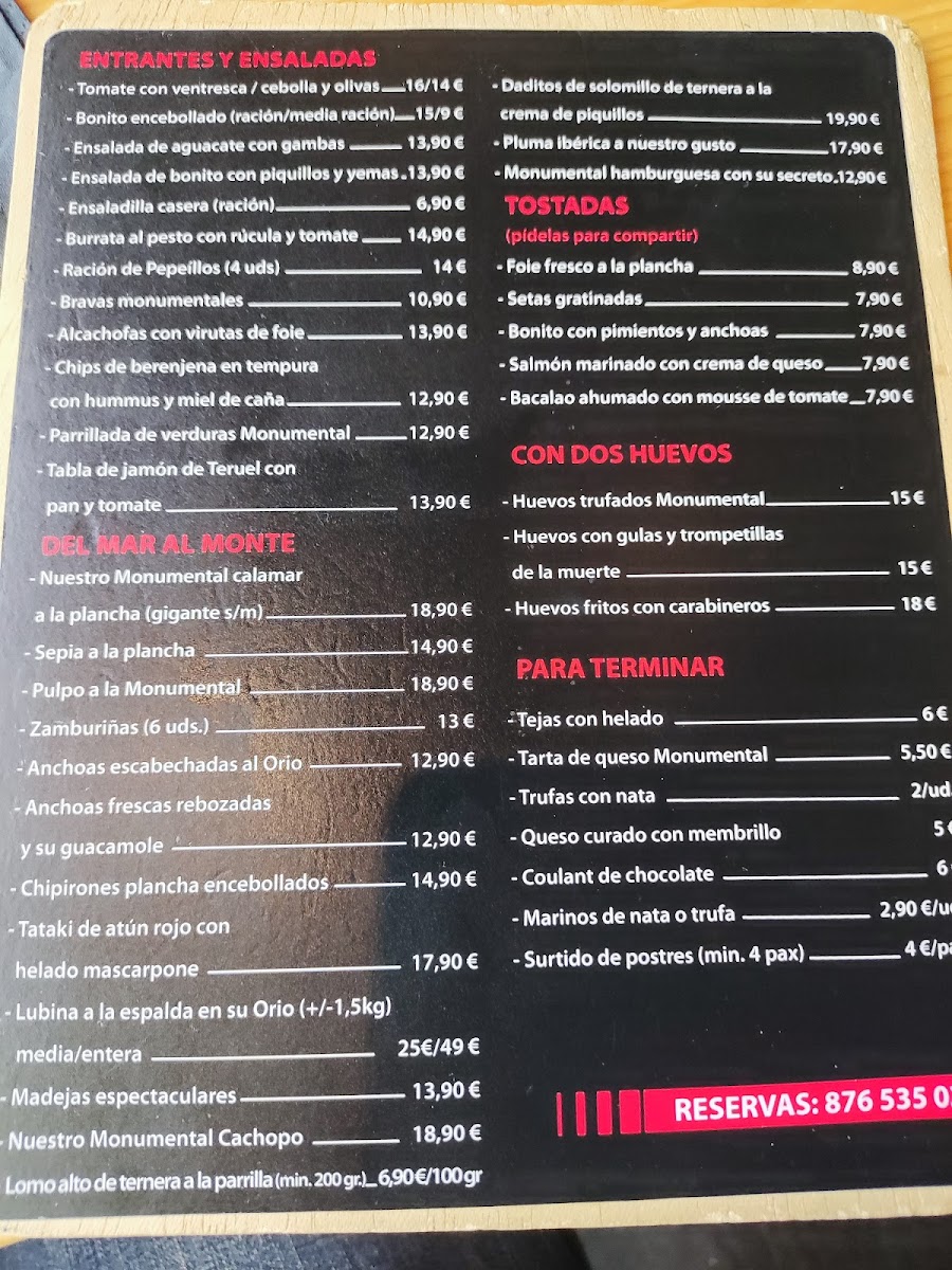Monumental Taberna Photo Menu 4