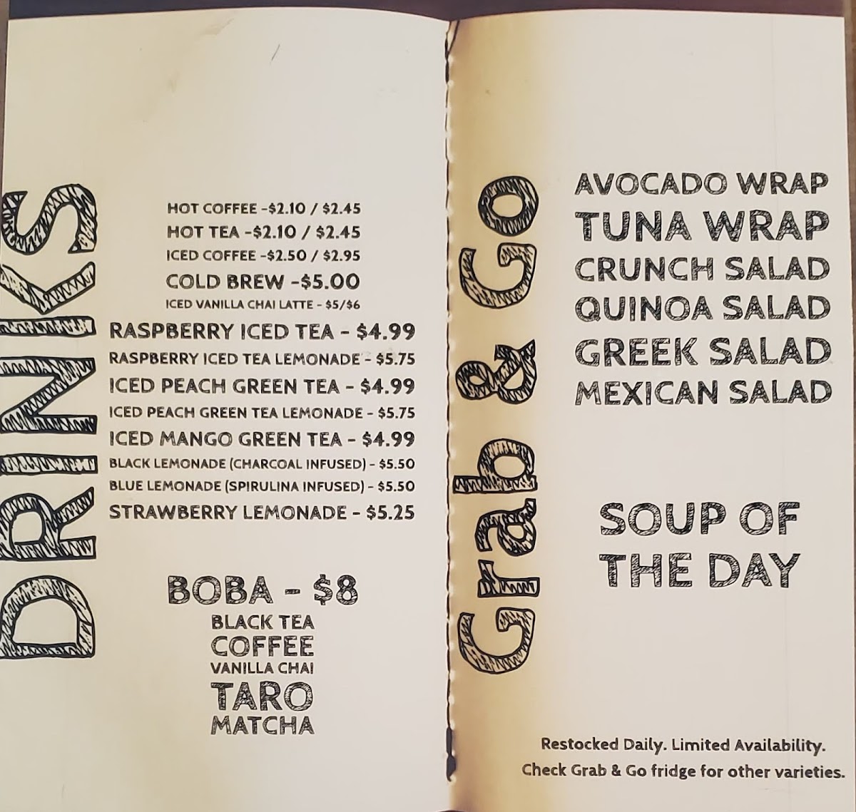 Bean & Berry Photo Menu 2