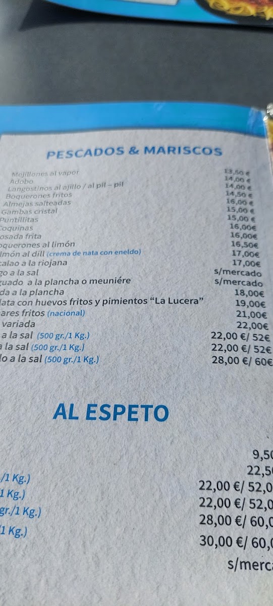 Merendero La Lucera Photo Menu 6