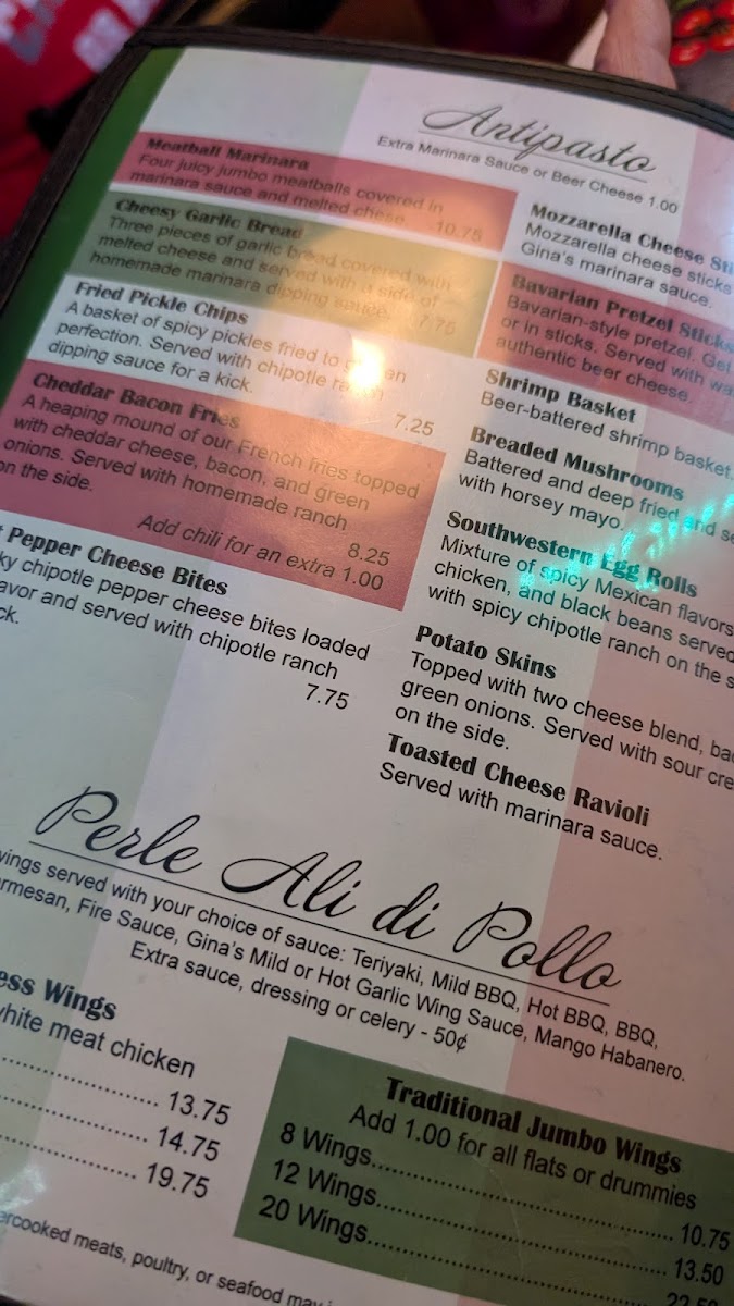 Gina's Italian Kitchen & Tavern Photo Menu 8