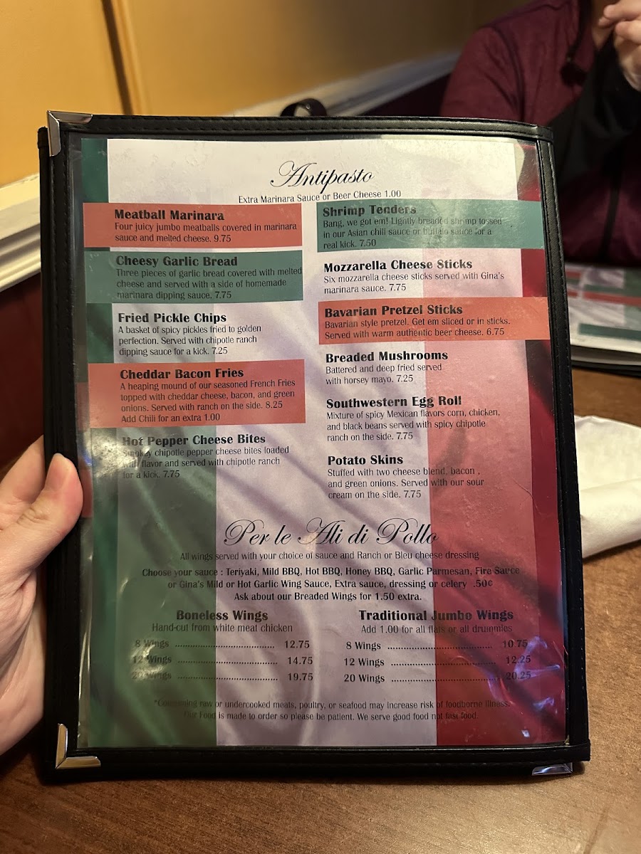 Gina's Italian Kitchen & Tavern Photo Menu 9