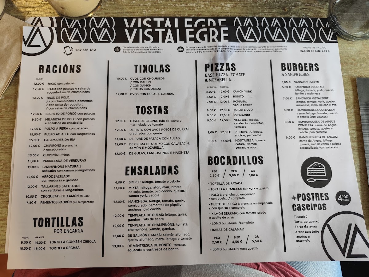 Cafetería Vista Alegre Photo Menu 1