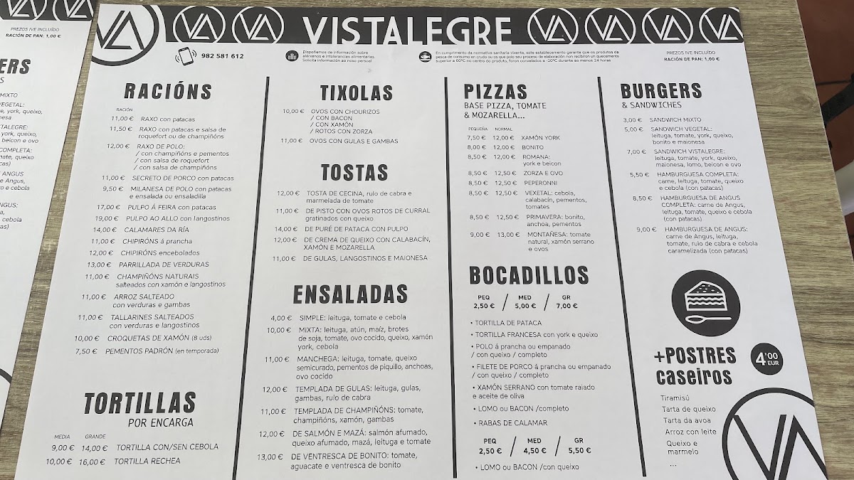 Cafetería Vista Alegre Photo Menu 3