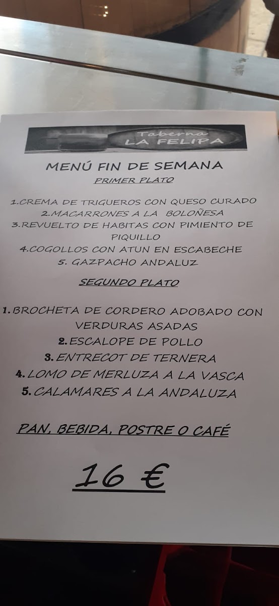 Taberna La Felipa Photo Menu 10