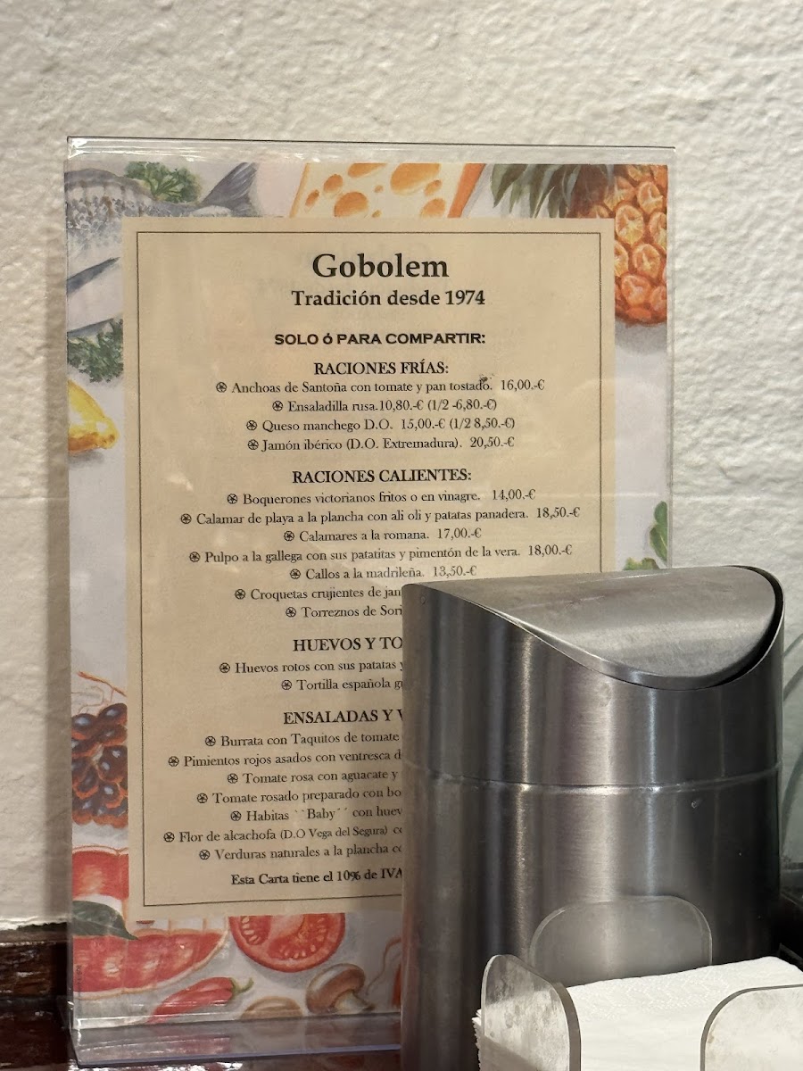 Restaurante Gobolem Photo Menu 1