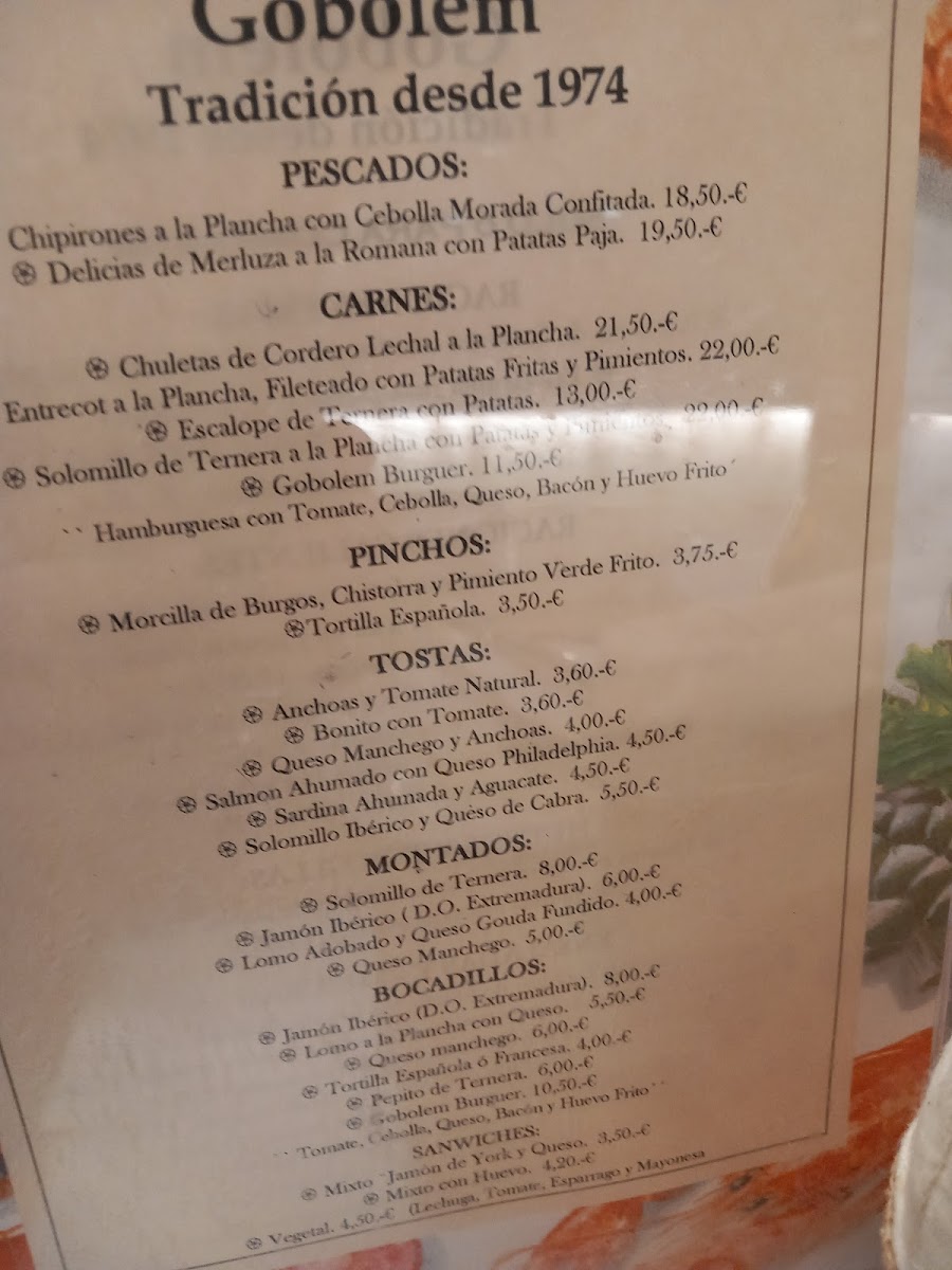 Restaurante Gobolem Photo Menu 2