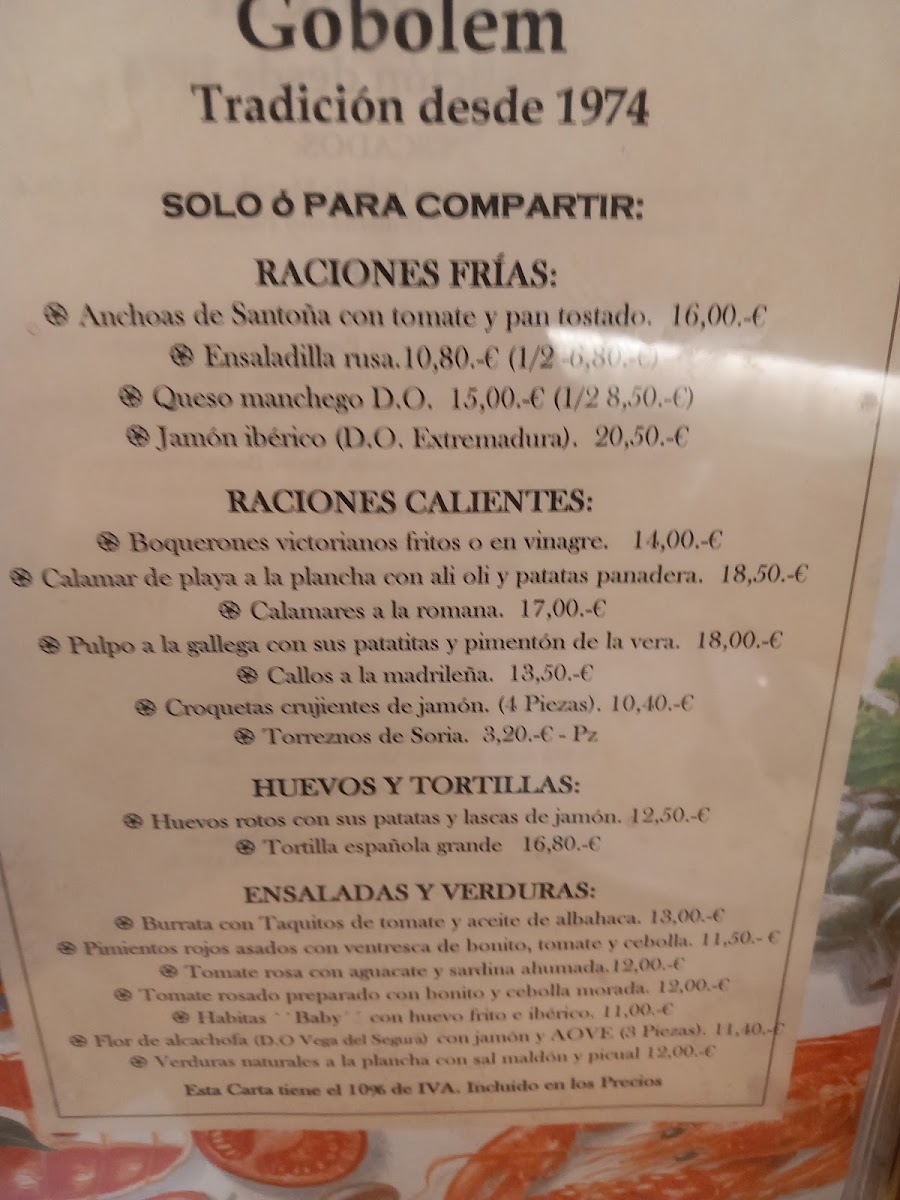 Restaurante Gobolem Photo Menu 3