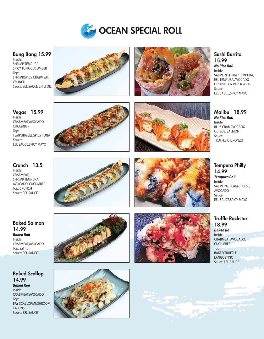 Ocean Sushi Photo Menu 3
