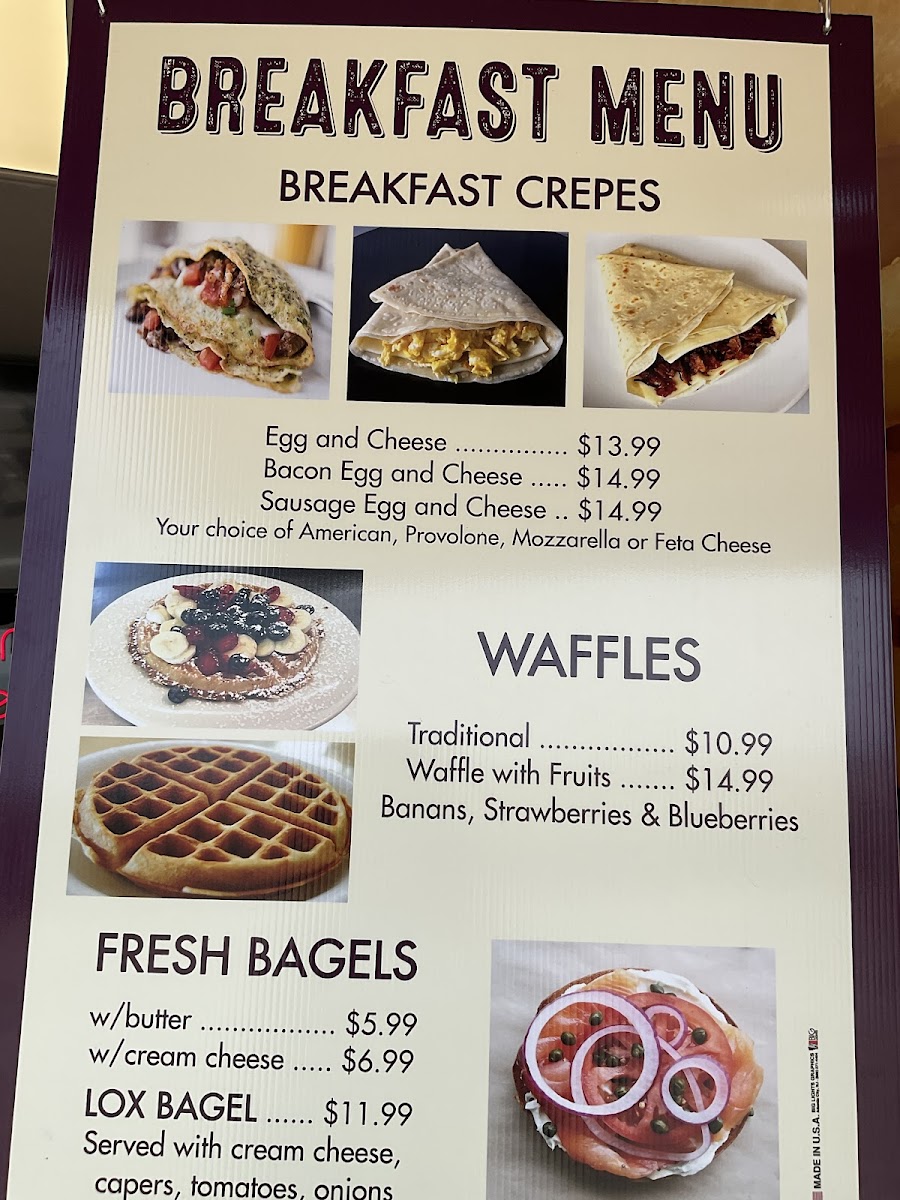 Urban Crepes Photo Menu 1