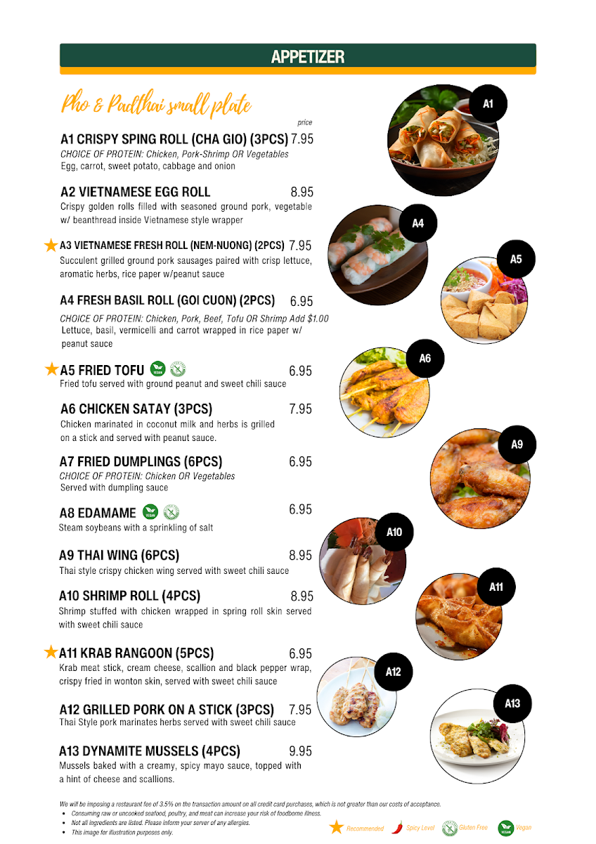 PHO & PADTHAI Vietnamese -Thai Cusine Photo Menu 3