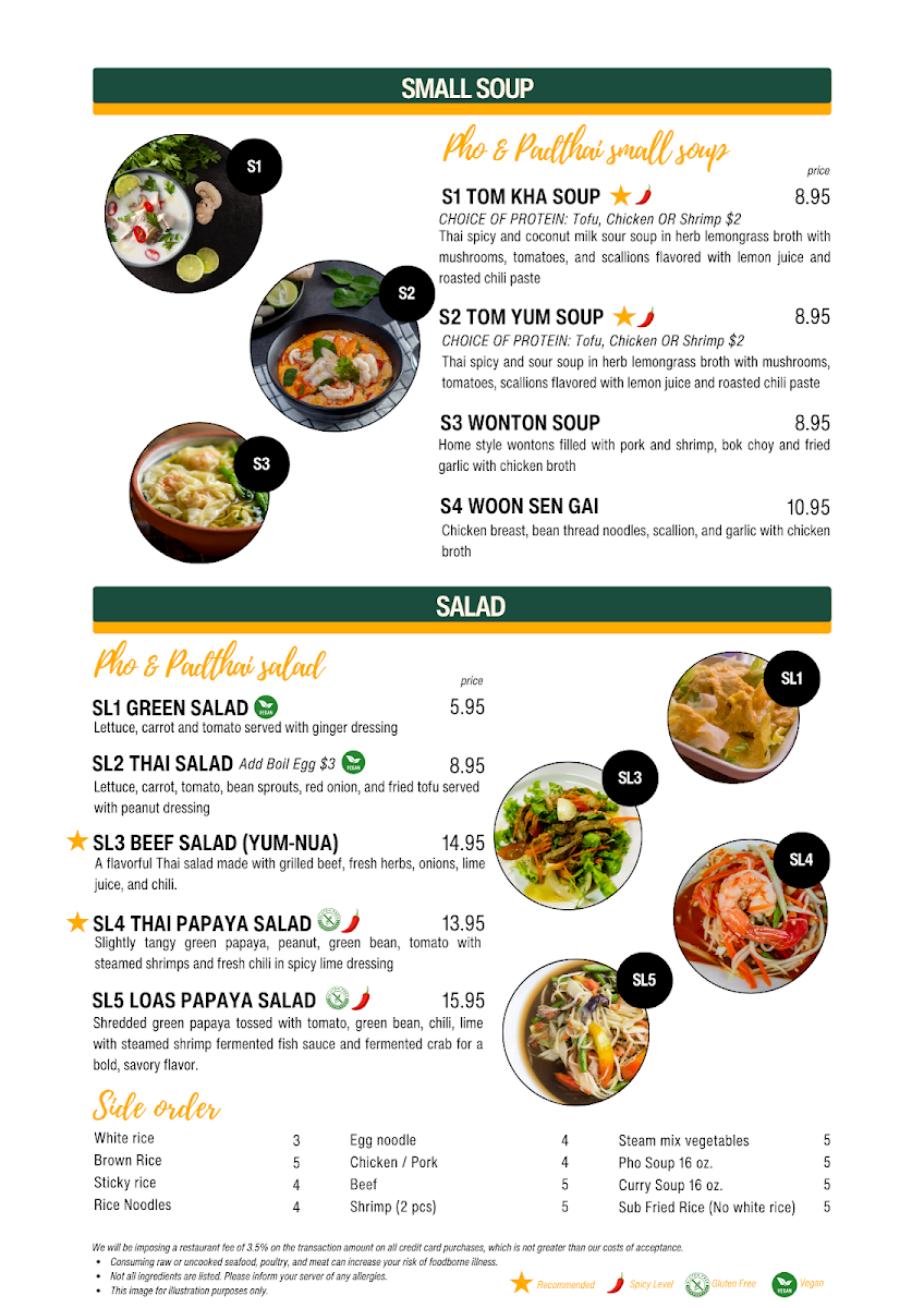 PHO & PADTHAI Vietnamese -Thai Cusine Photo Menu 4