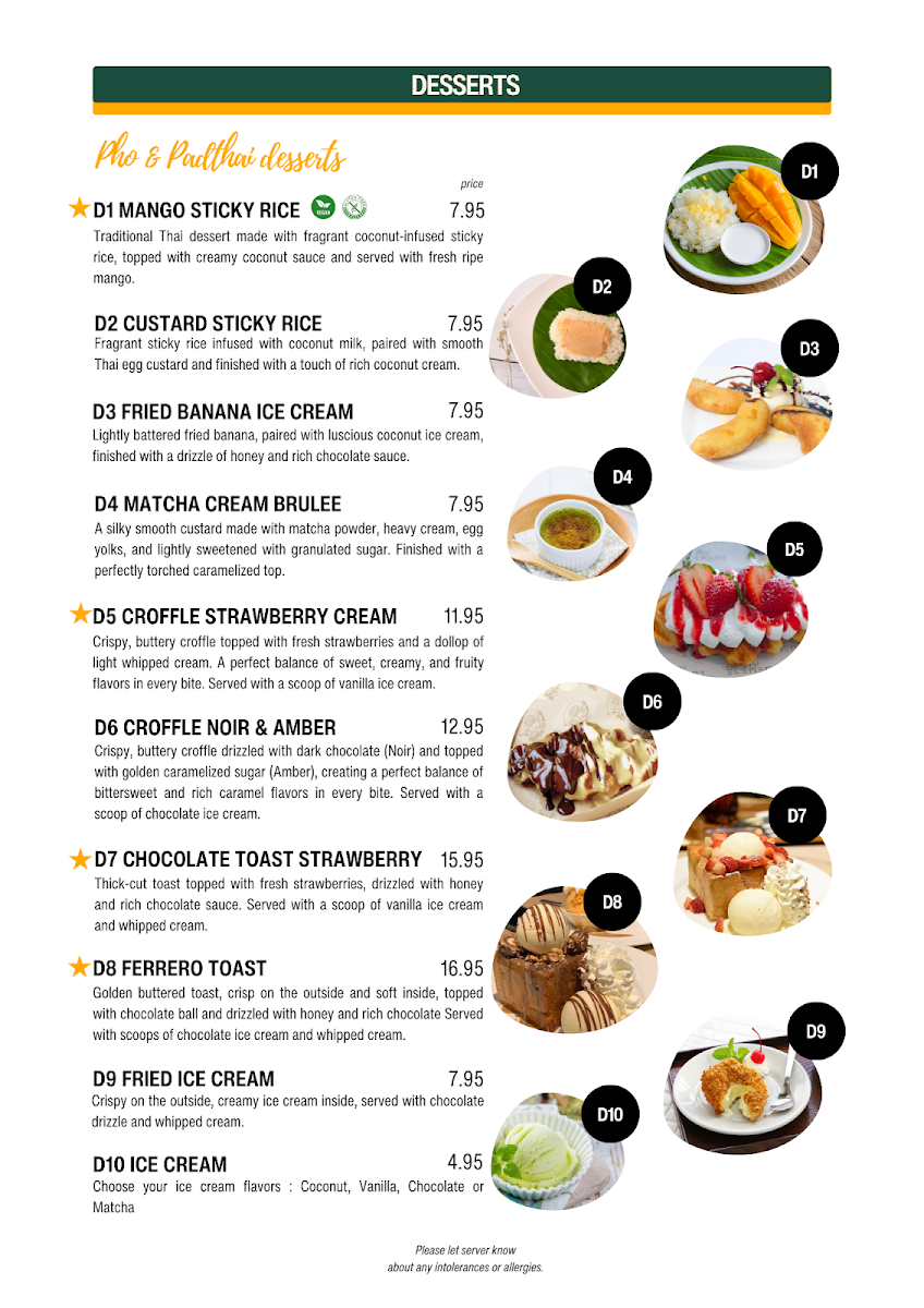 PHO & PADTHAI Vietnamese -Thai Cusine Photo Menu 5