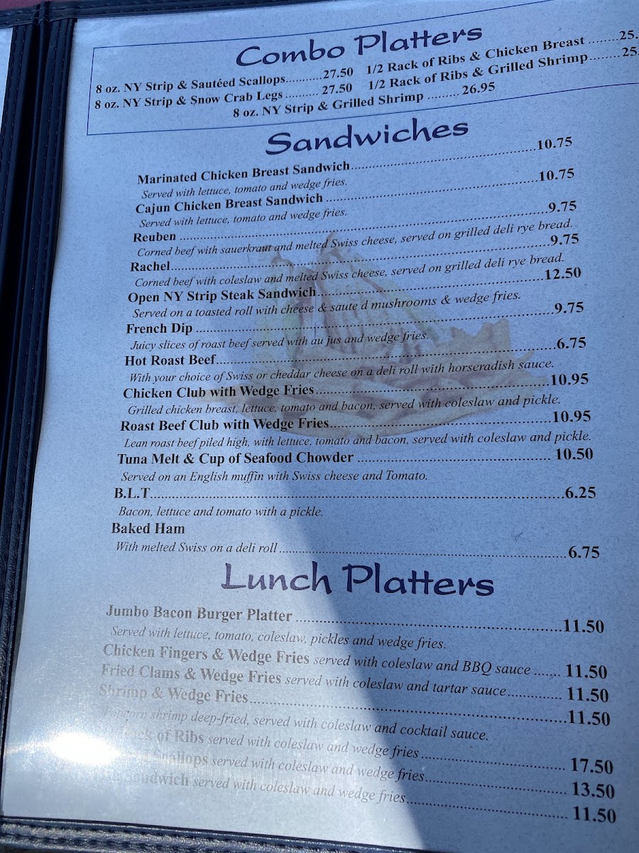 Kelly's Dockside Cafe Photo Menu 10