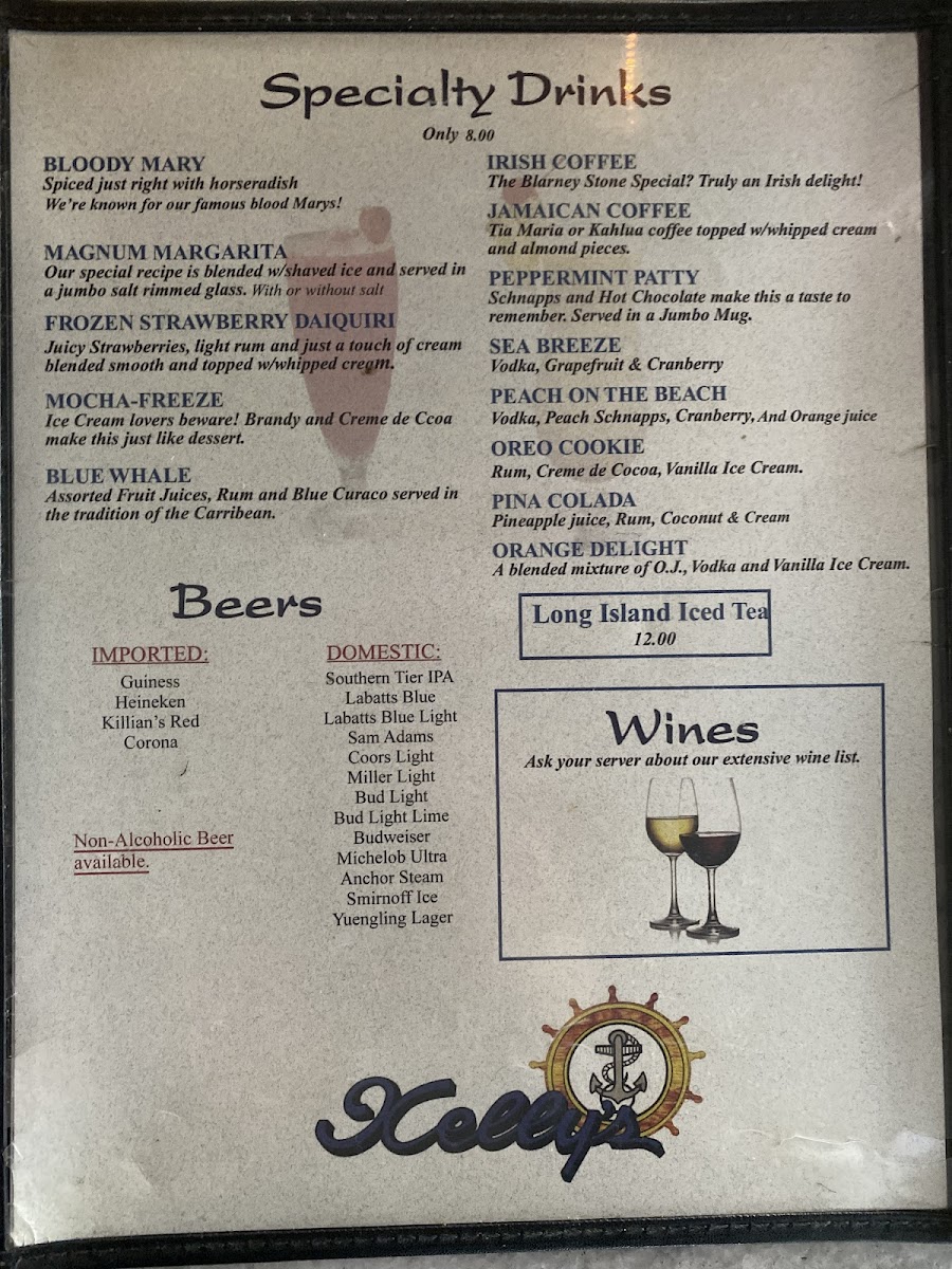 Kelly's Dockside Cafe Photo Menu 2
