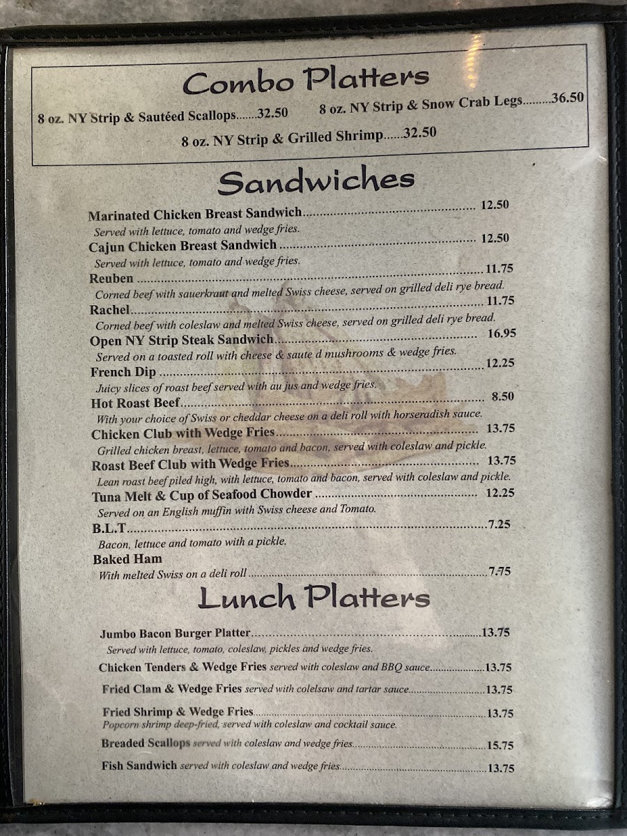 Kelly's Dockside Cafe Photo Menu 3